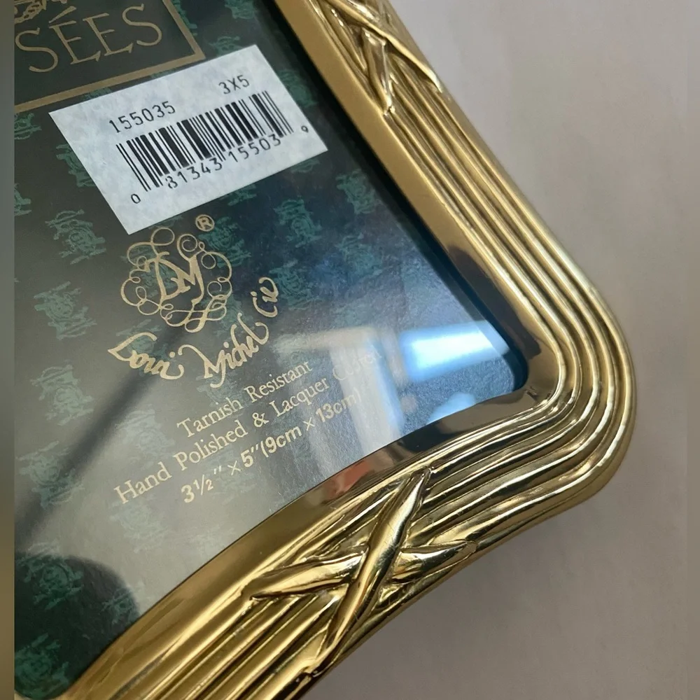 Elysees Loui Michel Cie Brass Picture Frame 3,5” x 5” Tarnish Resistant